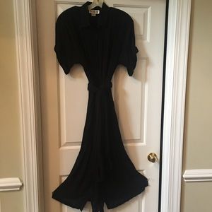 Long black flare dress size 8